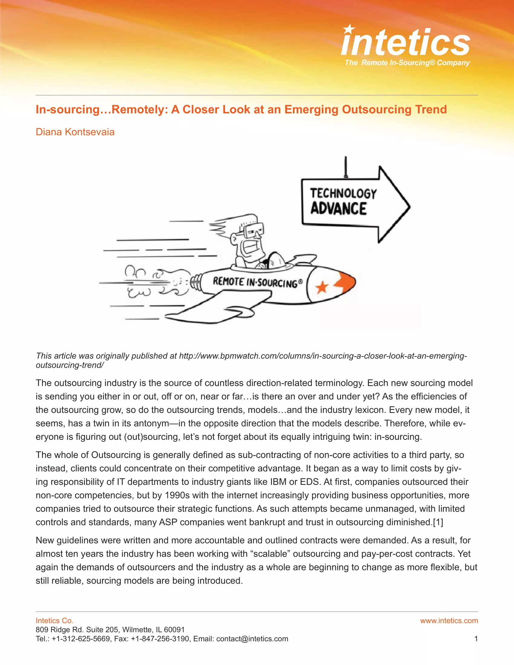 In-Sourcing…Remotely: A Closer Look at an Emerging Outsourcing Trend White Papers and eBooks, 57 In-Sourcing…Remotely: A Closer Look at an Emerging Outsourcing Trend White Papers and eBooks, 57 - intetics.com