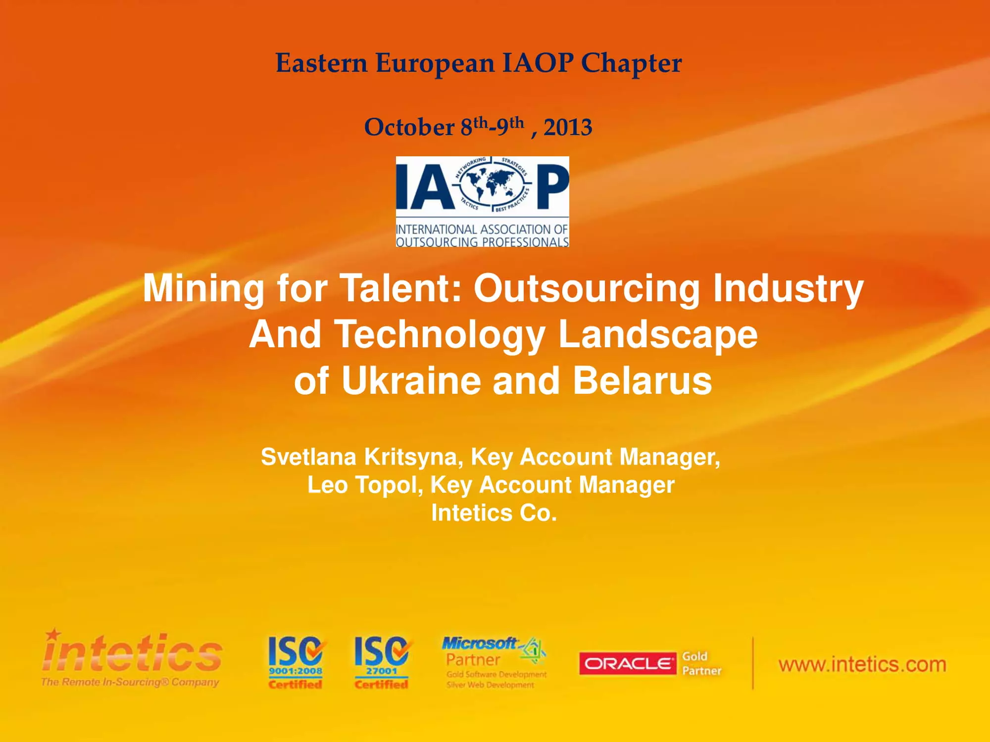 Mining for Talent: Outsourcing Industry And Technology Landscape of Ukraine and Belarus White Papers and eBooks, 43 Mining for Talent: Outsourcing Industry And Technology Landscape of Ukraine and Belarus White Papers and eBooks, 43 - intetics.com