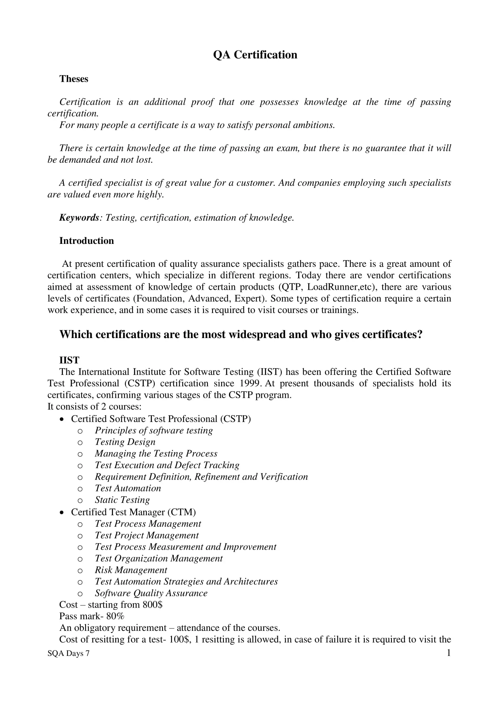 QA Certification White Papers and eBooks, 52 QA Certification White Papers and eBooks, 52 - intetics.com