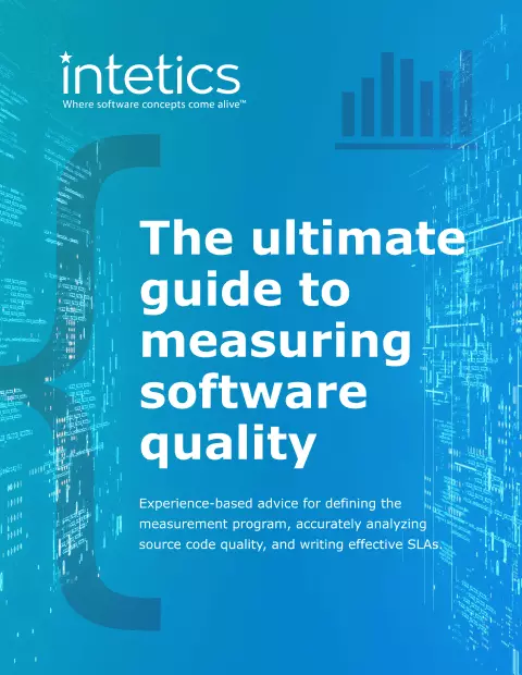 The ultimate guide to measuring software quality Experience-based advice for defining the measurement program, accurately analyzing source code quality, and writing effective SLAs White Papers and eBooks, 36 The ultimate guide to measuring software quality Experience-based advice for defining the measurement program, accurately analyzing source code quality, and writing effective SLAs White Papers and eBooks, 36 - intetics.com