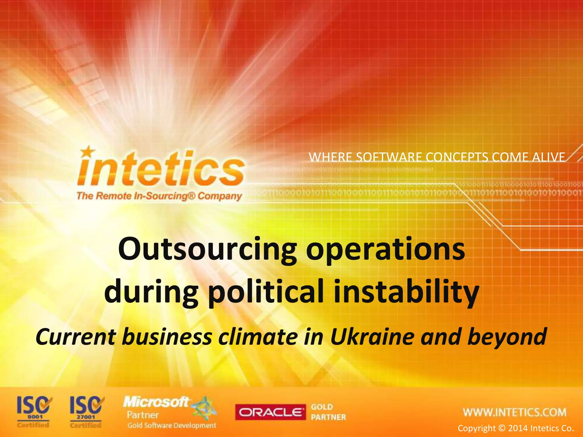 Outsourcing Operations During Political Instability: Current Business Climate in Ukraine and Beyond White Papers and eBooks, 48 Outsourcing Operations During Political Instability: Current Business Climate in Ukraine and Beyond White Papers and eBooks, 48 - intetics.com